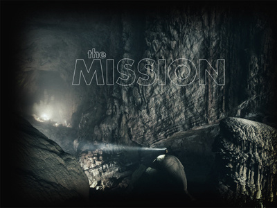 The Mission bold dark typography