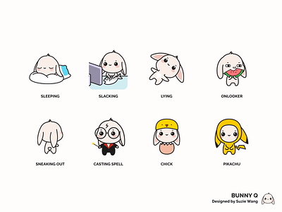 BUNNY Q - Scenarios design illustration vector