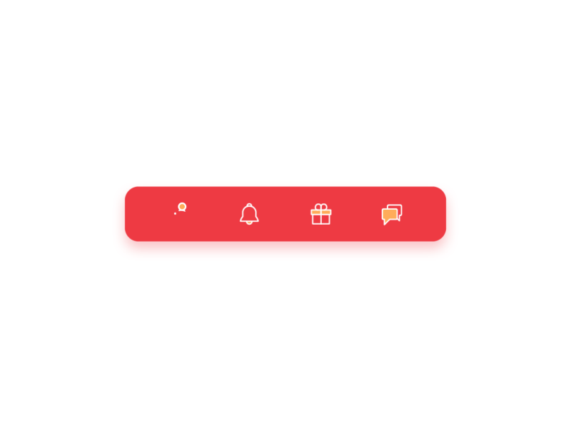 Gift card app - Navigation bar animation ui