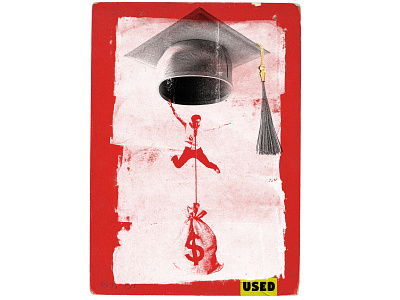 Student debt collage digital art editorial editorial illustration illustration magazine illustration