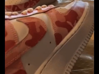 Custom AF1 Low Pink Bapestas