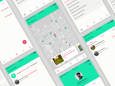Mr.Clean - Concept App app clean event location map mobile notification profile search ui