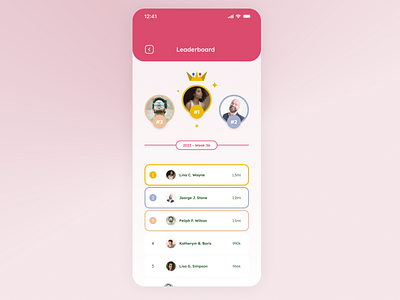 019 - Leaderboard ui uidesign