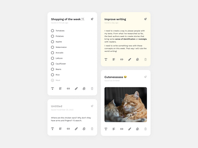 Daily UI #065: Notes Widget 065 ui uidesign