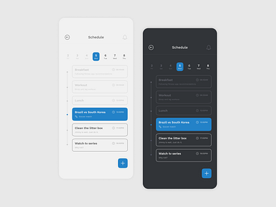 Daily UI #071: Schedule 071 ui uidesign
