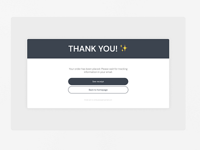 Daily UI #077: Thank You