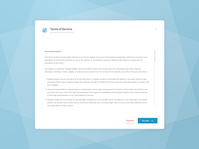 Daily UI #089: Terms of Service 089 ui uidesign