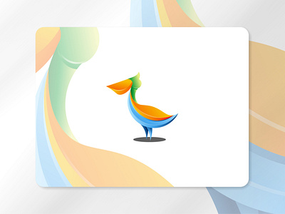 pelican logo with modern gradient color