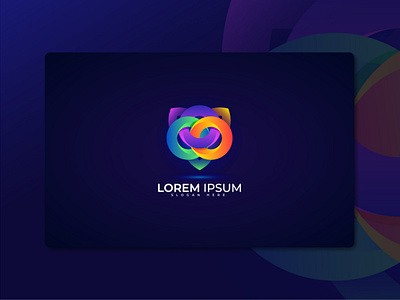 Owl logo with gradient color