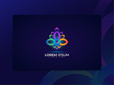 Flower logo with gradient color