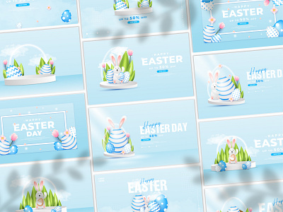 Easter sale banner banner bunny design easter eggs graphic design modern new poster promotion sale vector voucher