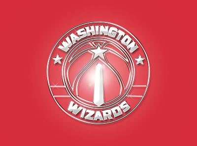 NBA Washington Wizards - Efeito Cromado basketball basquete graphic design logo nba sports washington wizards