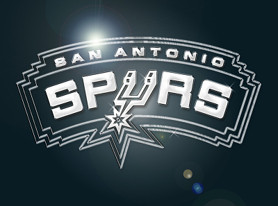 NBA San Antonio Spurs - Efeito Cromado basketball basquete graphic design logo nba san antonio spurs sports