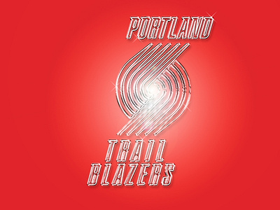 NBA Portland Trail Blazers - Efeito Cromado