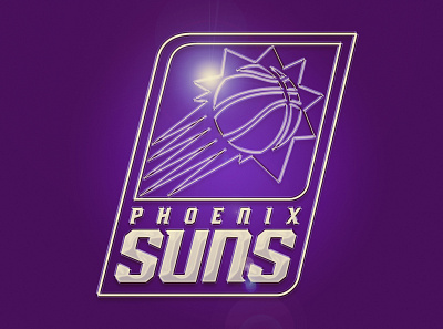 NBA Phoenix Suns - Efeito Cromado basketball basquete graphic design logo nba phoenix suns sports
