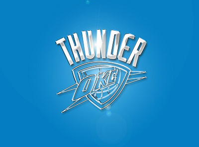 NBA Oklahoma City Thunder - Efeito Cromado basketball basquete graphic design logo nba okc oklahoma city thunder sports