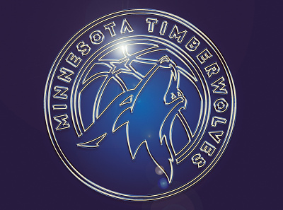 NBA Minnesota Timberwolves - Efeito Cromado basketball basquete graphic design logo minnesota timberwolves nba sports