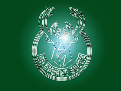 NBA Milwaukee Bucks - Efeito Cromado basketball basquete graphic design logo milwaukee bucks nba sports