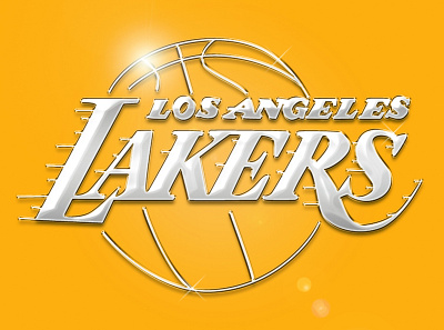 NBA Los Angeles Lakers - Efeito Cromado basketball basquete graphic design logo los angeles lakers nba sports