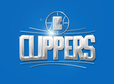 NBA Los Angeles Clippers - Efeito Cromado basketball basquete graphic design logo los angeles clippers nba sports