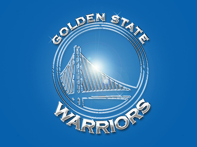 NBA Golden State Warriors - Efeito Cromado basketball basquete golden state warriors graphic design logo nba sports