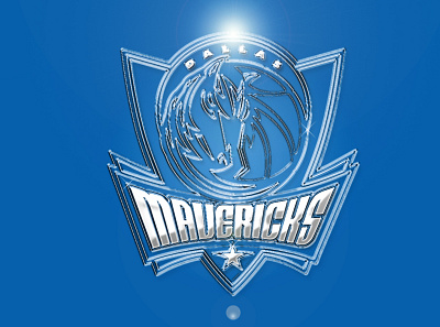 NBA Dallas Mavericks - Efeito Cromado basketball basquete dallas dallas mavericks design graphic design logo mavs nba sports