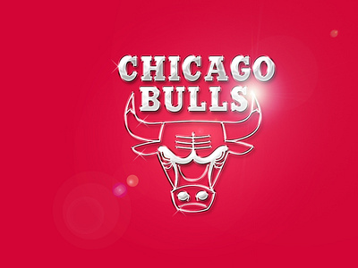 NBA Chicago Bulls - Efeito Cromado