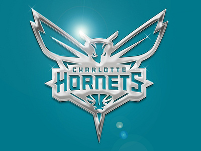 NBA Charlotte Hornets - Efeito Cromado