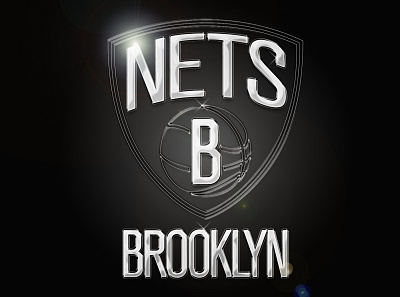 NBA Brooklyn Nets - Efeito Cromado basketball basquete brooklyn nets design graphic design logo nba sports