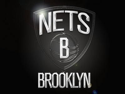 NBA Brooklyn Nets - Efeito Cromado