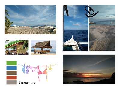 beachlife branding graphic design moodboard