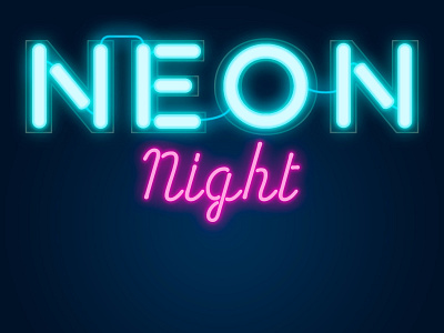 NIGHT CLUB "NEON" design graphic design text effects typography