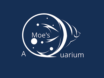 Moe's Aquarium affinity designer animal aquarium blue brand branding color debut debuts debutshot design digital fish icon illustration logo logo design name vector white