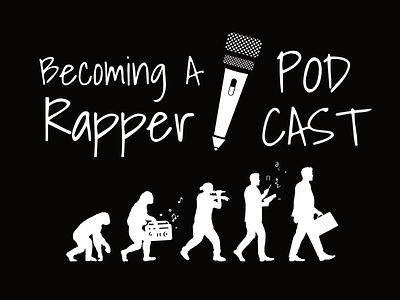 Becoming A Rapper Podcast banner adobe adobe illustrator affinity designer background backsplash banner design graphic graphic design