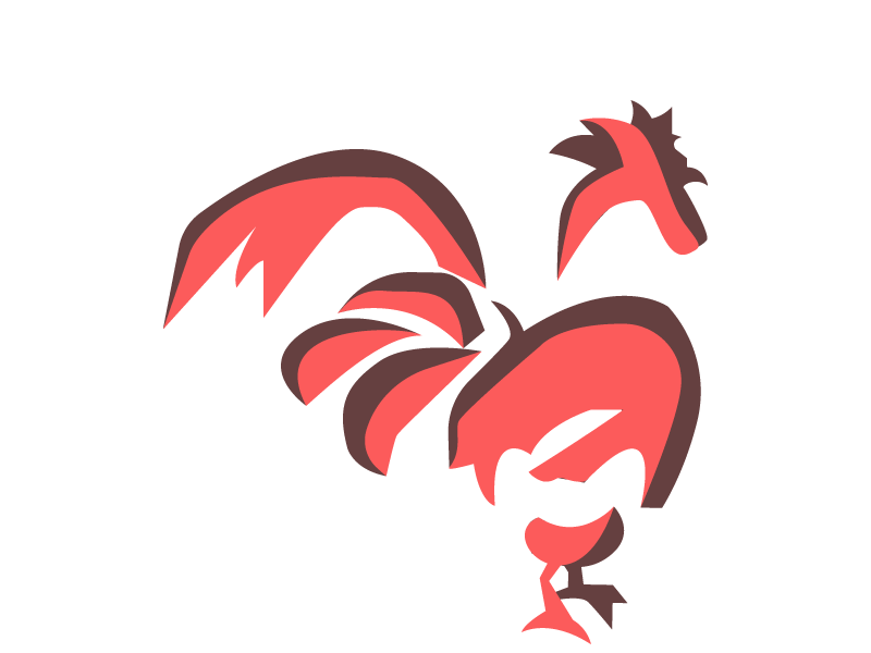 Rooster Talisman adobe illustrator red spirit animal chinese new year chicken bird animal china ancient power flight icon color design vector graphic graphics illustration vector art rooster