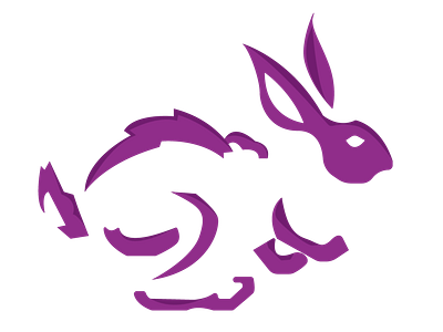 Rabbit adobe animal animal art chinese culture chinese new year color design digital graphic icon illustration illustrator logo purple rabbit spirit animal symbol symbolism talisman vector