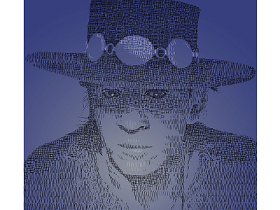 SRV crosshatch digital illustration srv stevie ray vaughn