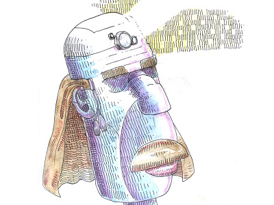 The Burden of My Knowledge cartoon crosshatch editorial funny illustration ink portrait prismacolor watercolor