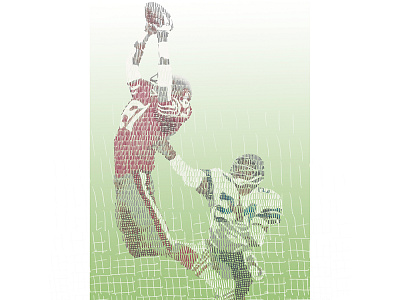 The Catch 49ers crosshatch dallas cowboys digital dwight clack editorial football illustration san francisco san francisco 49ers sports