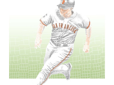 Untitled baseball crosshatch digital editorial illustration san francisco giants sports