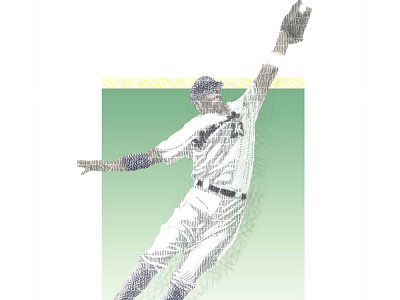 Untitled baseball brewers crosshatch digital editorial illustration outfield sports