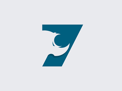 Seven Rhino Logo For Sale animal logo app branding icon logo number seven rhino logo seven logo vector wild