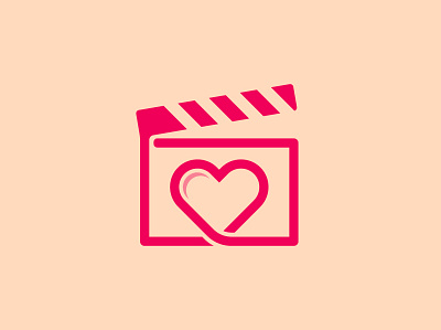 Love Film Logo For Sale app branding film logo heart logo icon logo love media movie logo romantic vector video logo