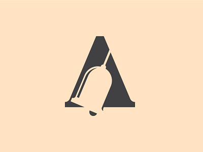 Letter A Bell Logo a logo app bell logo branding icon letter a logo vector
