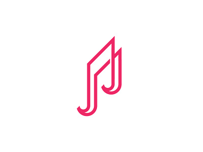 J Music Logo app branding design entertainment icon j logo logo music musical note
