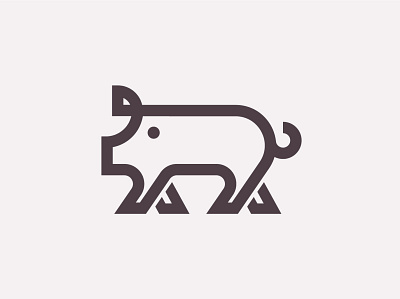 Pig Logo animal logo app boar branding farm finance food icon logo meat pig pork vector wild