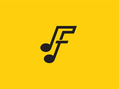 Letter F Music Logo app branding icon letter f logo logo music logo music note musical sound vector
