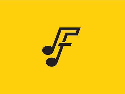 Letter F Music Logo