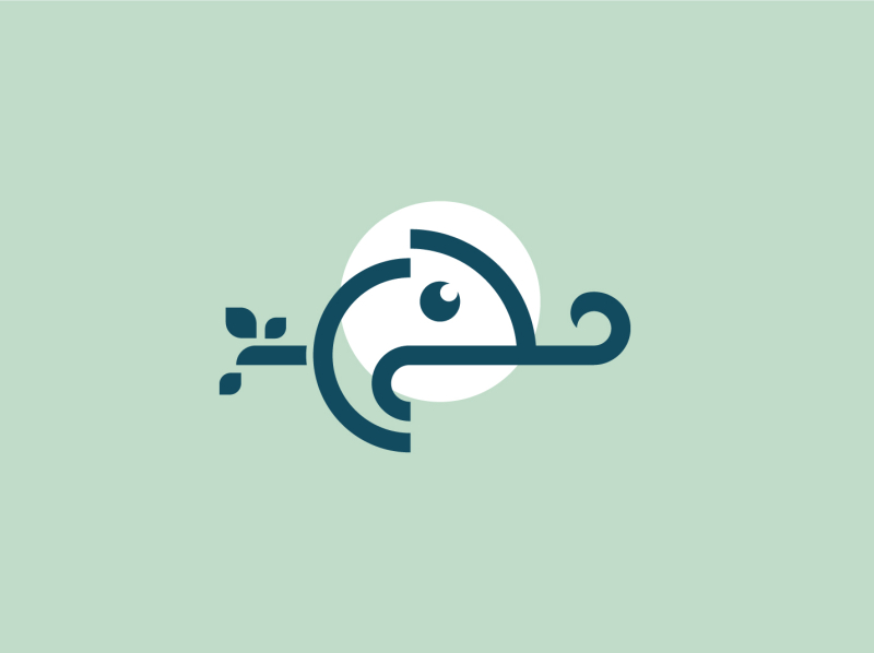 Chameleon Logo by Pixes on Dribbble