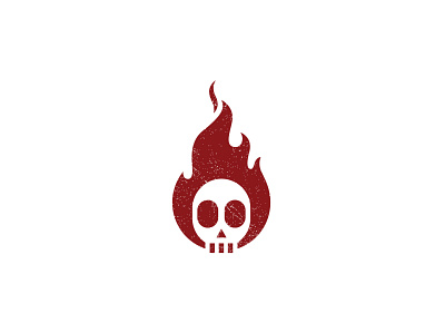 Fire Skull Logo app branding danger dead death evil fire flame ghost horror icon logo skull logo